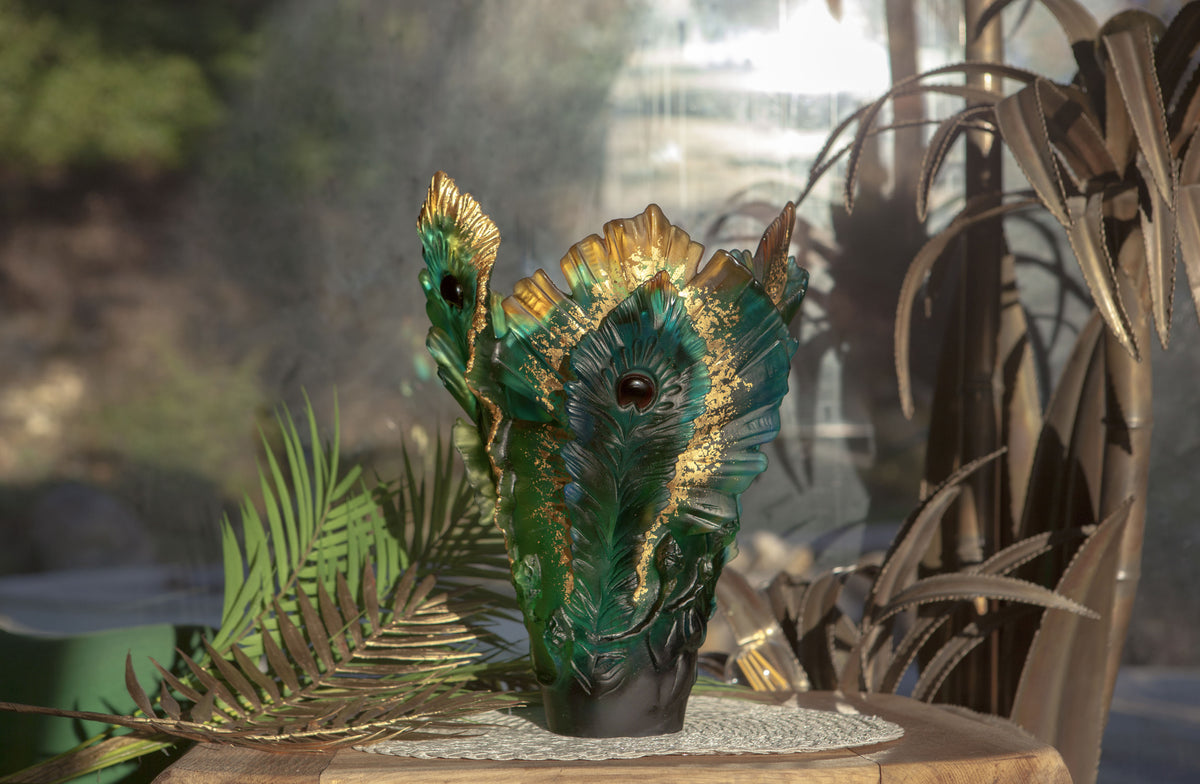 daumフラワーベース Fleur de Paon Large Gilded Vase – Daum Inc