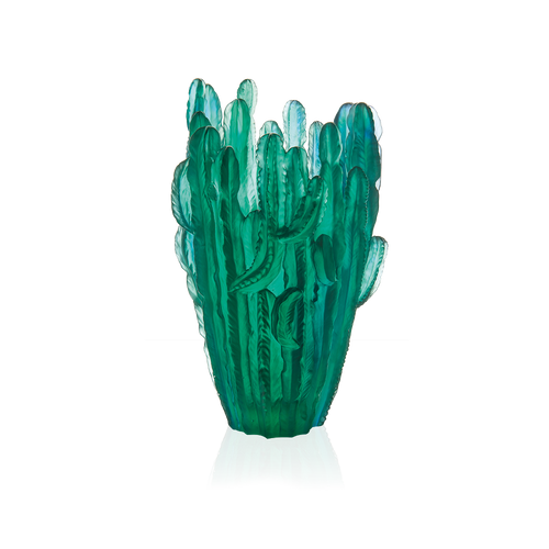 Large Jardin de Cactus Green Vase by Emilio Robba