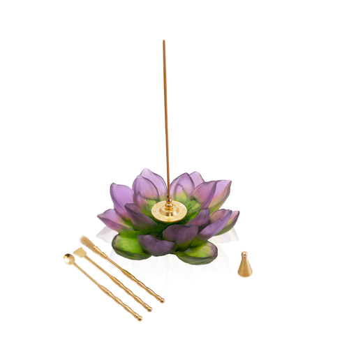 Green Pink Incense Holder - Jardin de Lotus