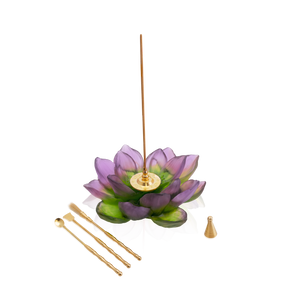 Green Pink Incense Holder - Jardin de Lotus