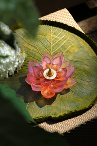 Amber Pink Incense Holder - Jardin de Lotus
