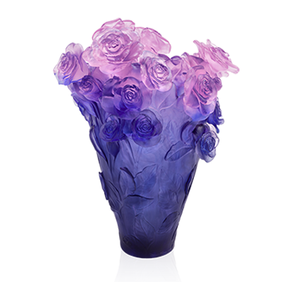 Rose Passion Pink and Blue Magnum Vase