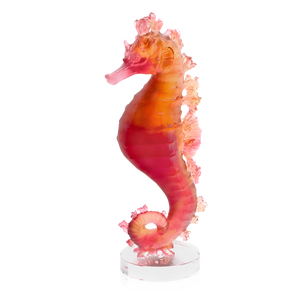 Coral Sea Amber Red Seahorse