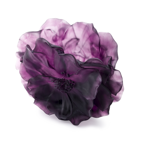 Large Violet Camellia Vase