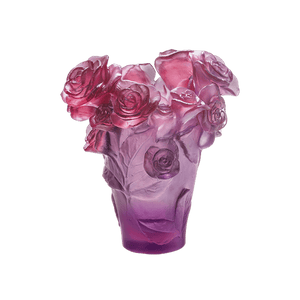 Small Rose Passion Vase in Red & Purple
