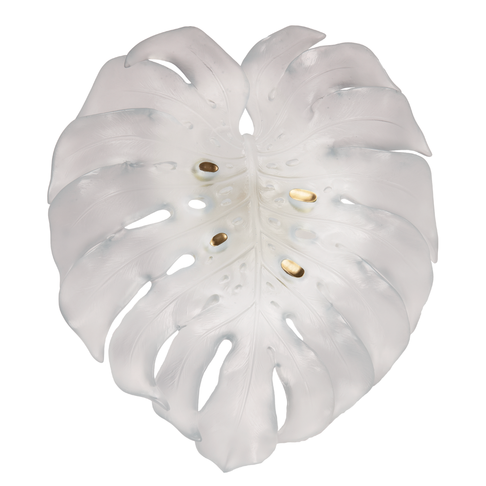Large Short-Fixture Monstera Wall Lamp in White by Emilio Robba