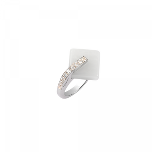 Eclipse Crystal Ring in White