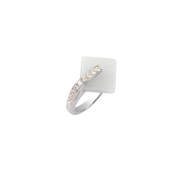 Eclipse Crystal Ring in White