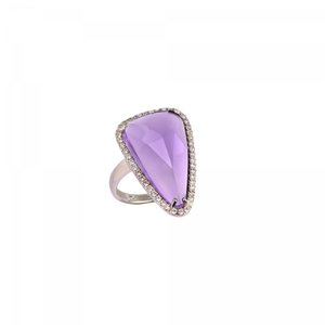 Éclat de Daum Crystal Ring in Violet