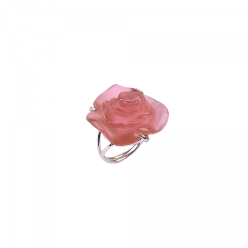 Rose Passion Crystal Ring in Pink/Silver