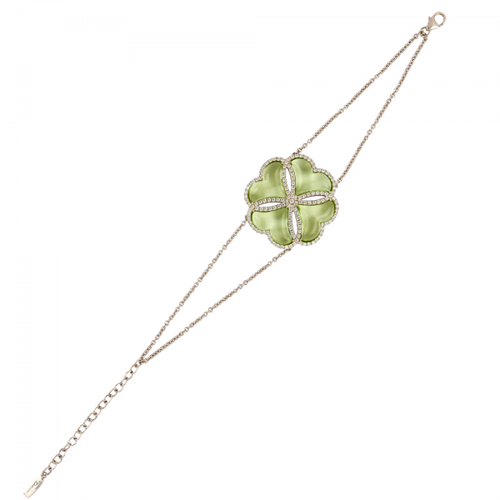 Destin Crystal Bracelet in Jade Green