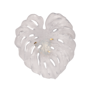 Small Short-Fixture Monstera Wall Leaf in White by Emilio Robba