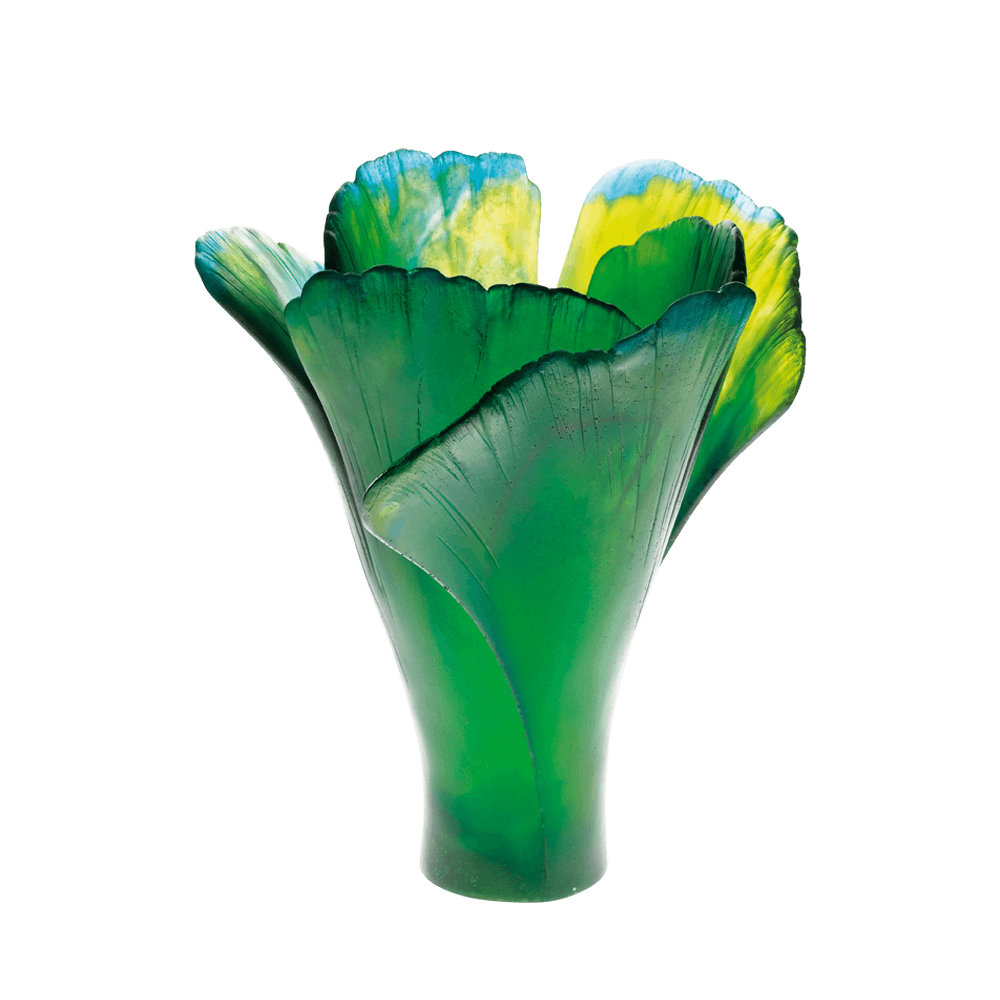 Large Ginkgo Vase in Green