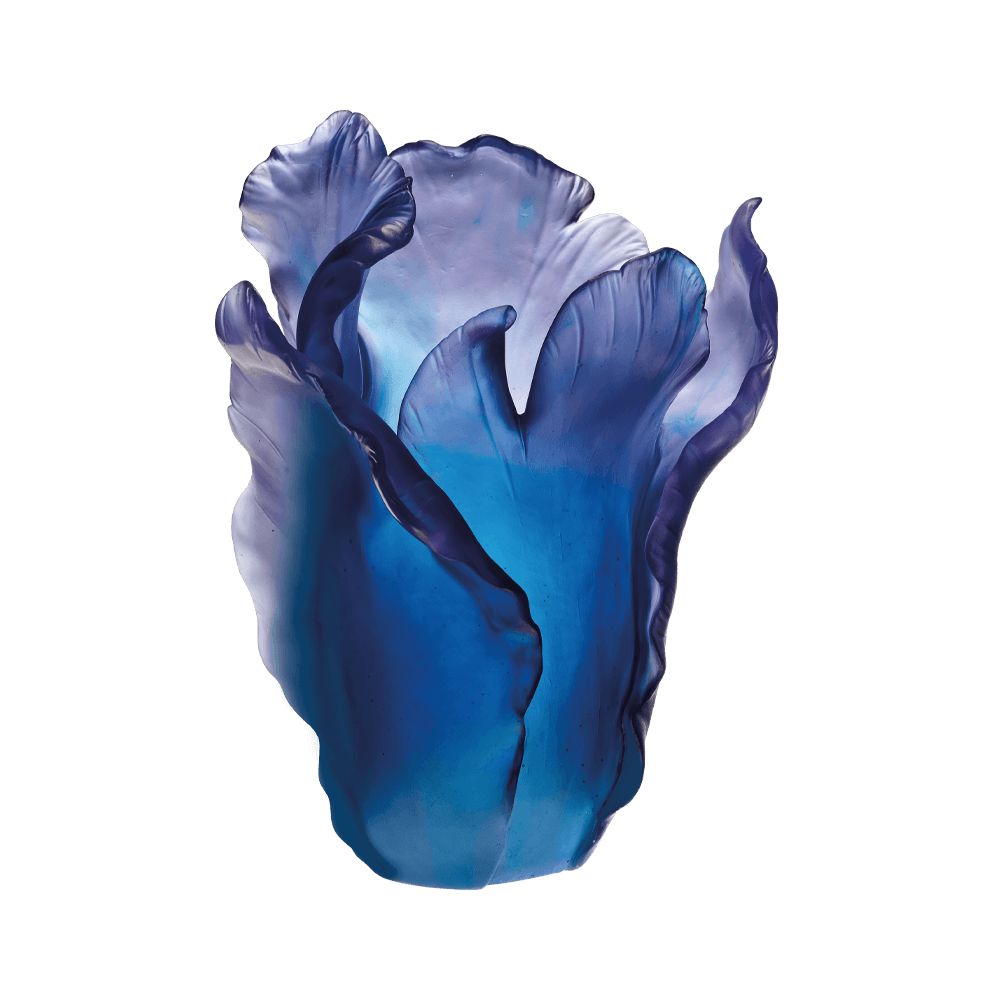 Large Tulip Vase in Blue