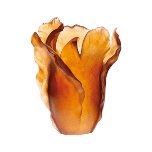 Large Tulip Vase in Amber
