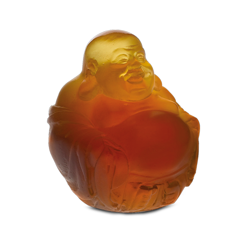 Little Happy Buddha in Amber