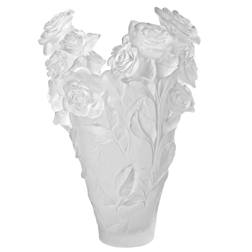 Magnum Rose Passion Vase in White 50 ex
