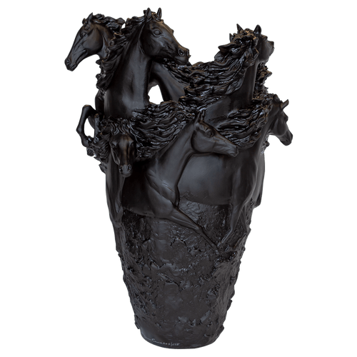 Magnum Horse Vase in Black 175 ex