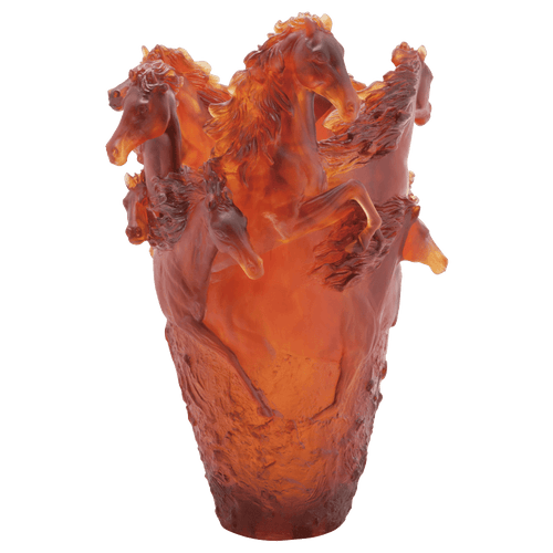 Magnum Horse Vase in Amber 175 ex