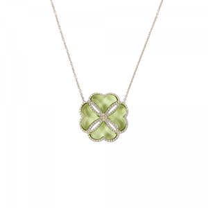 Destin Crystal Necklace in Jade Green