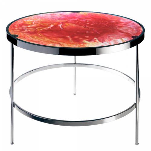 Imprevisible Side Table in Solar Red & Amber