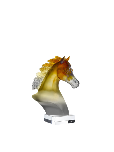 Arabian Horse Head in Amber & Grey