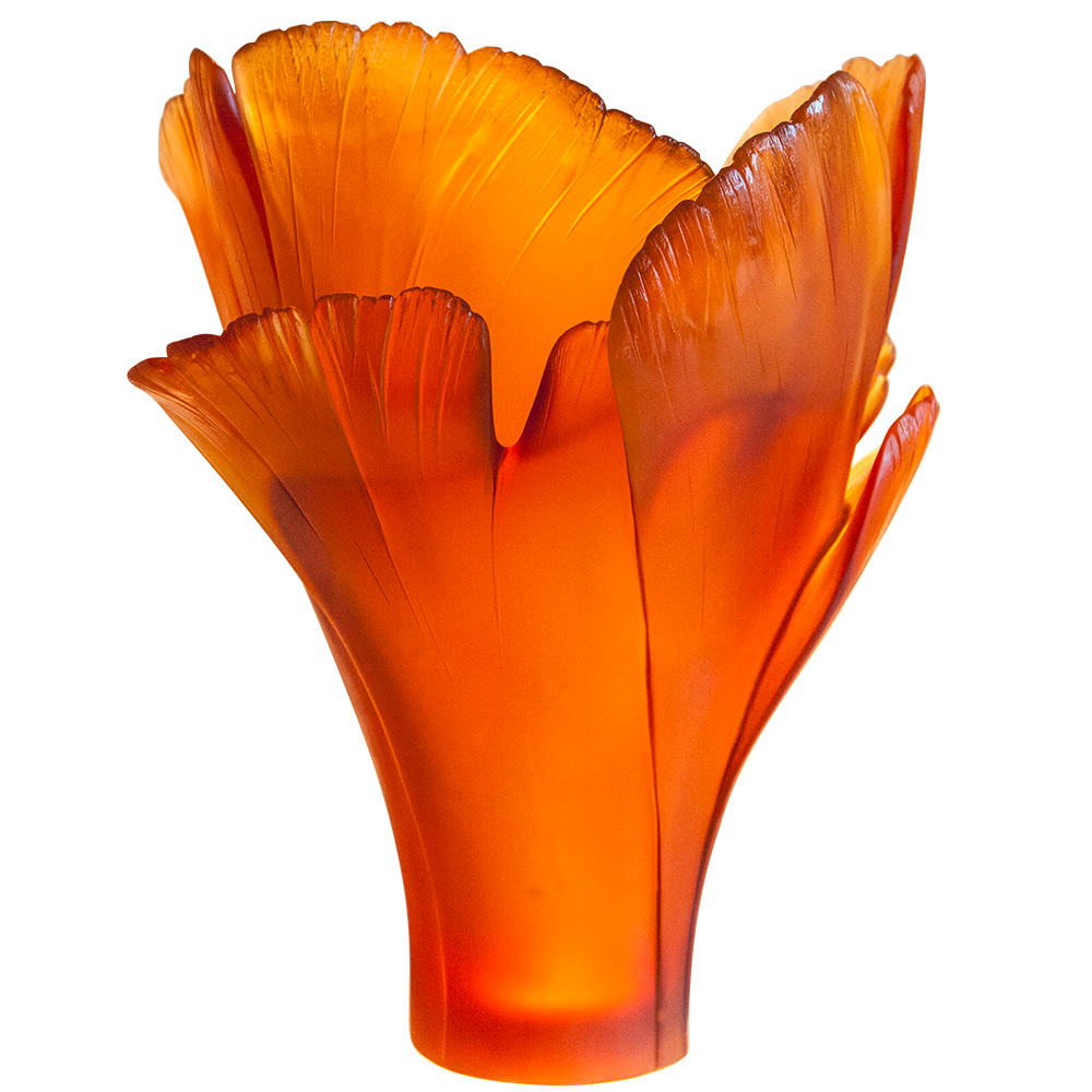 Magnum Ginkgo Vase in Amber 99 ex