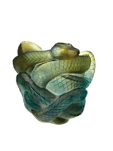 Snake Vase in Green & Grey 888 ex