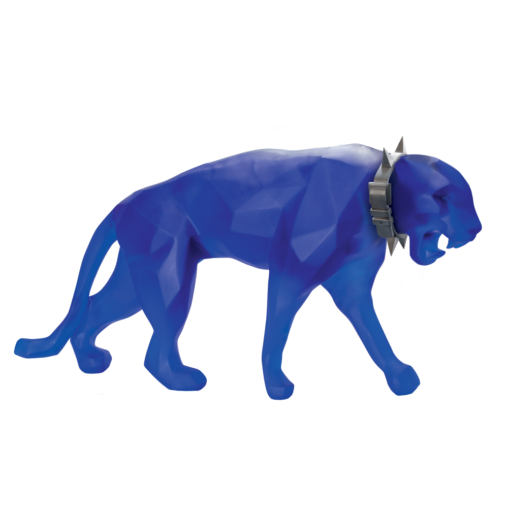 XL Wild Panther in Blue by Richard Orlinski 8 ex