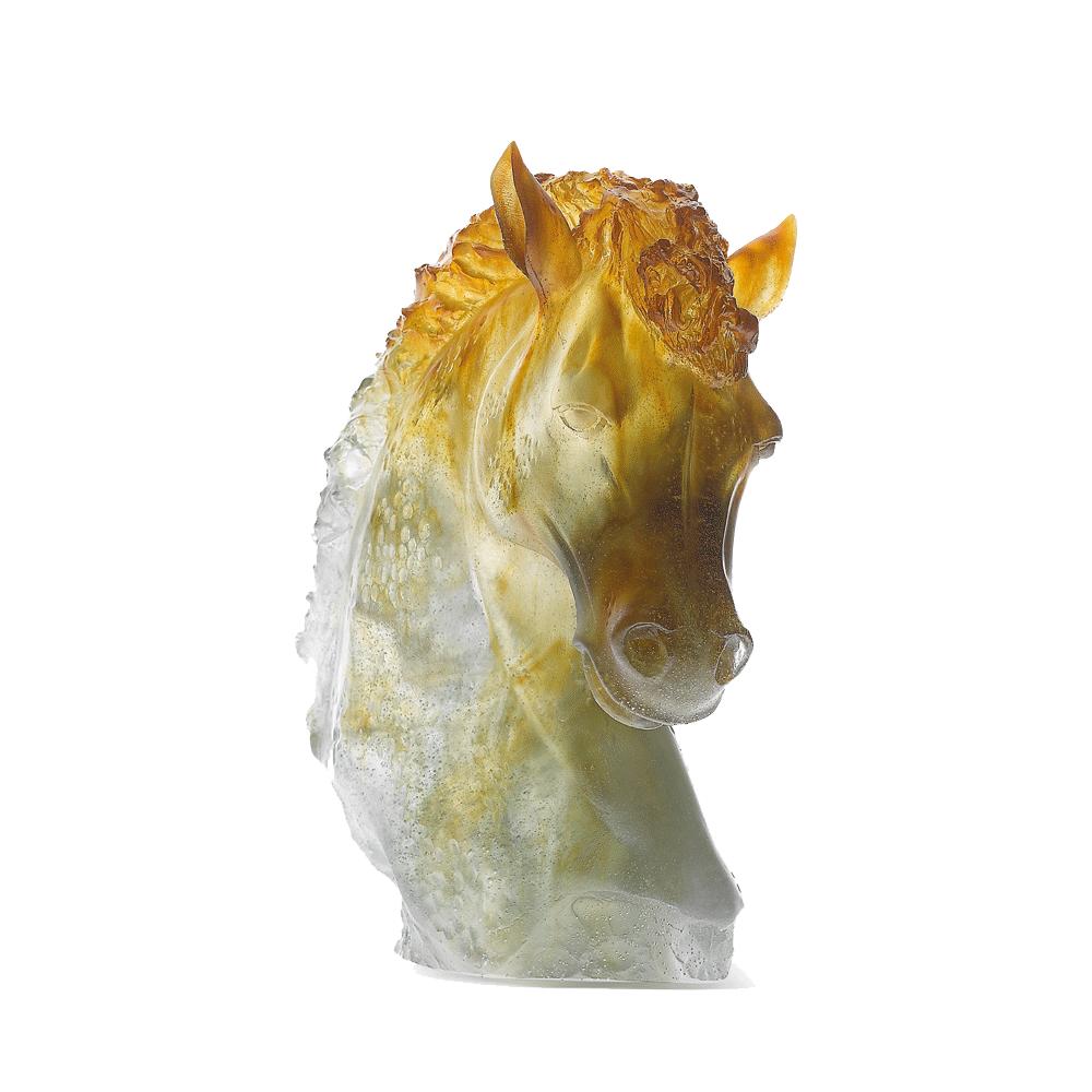Andalusian Horse Head in Amber & Grey