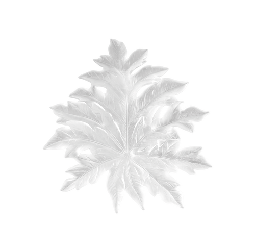 Small Short-Fixture Bornéo Wall Leaf in White by Emilio Robba