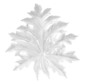 Large Bornéo Wall Leaf in White by Emilio Robba