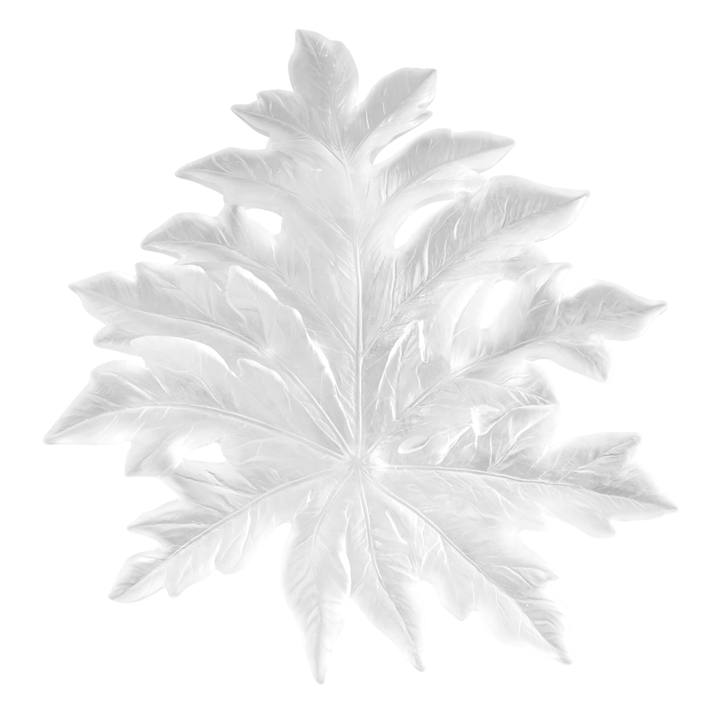 Large Bornéo Wall Leaf in White by Emilio Robba