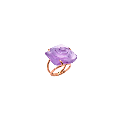 Rose Passion Crystal Ring in Ultraviolet