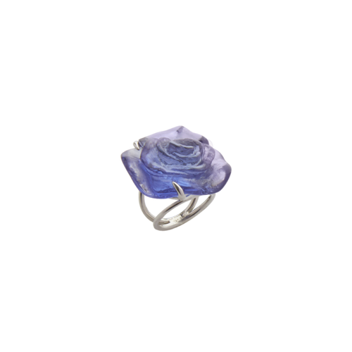 Rose Passion Crystal Ring in Blue