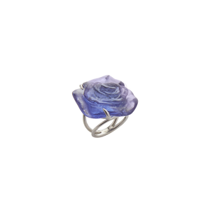 Rose Passion Crystal Ring in Blue