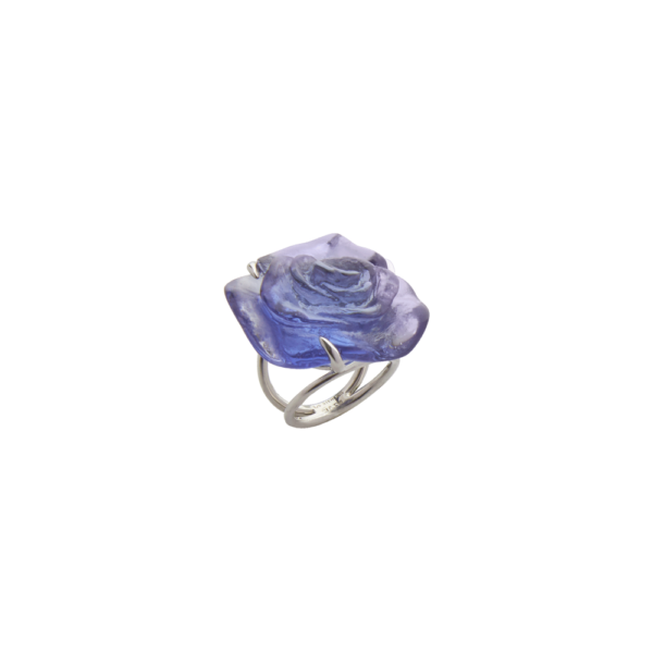 Rose Passion Crystal Ring in Blue