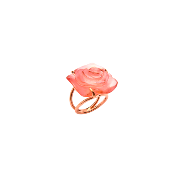 Rose Passion Crystal Ring in Pink