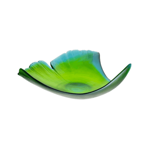 Large Ginkgo Leaf Bowl in Green