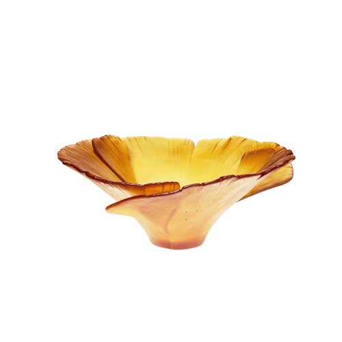 Tall Ginkgo Bowl in Amber