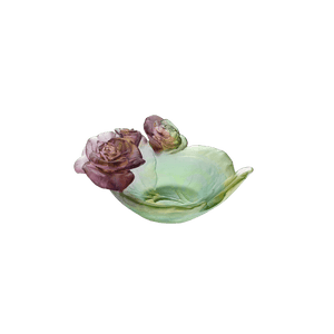 Small Rose Passion Bowl in Green & Pink