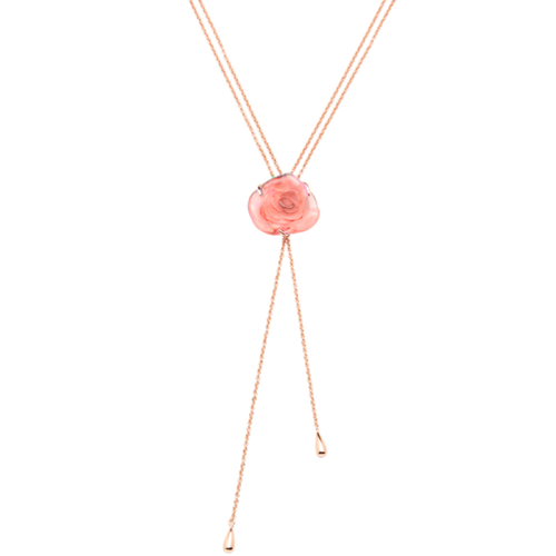 Rose Passion Crystal Necklace in Pink