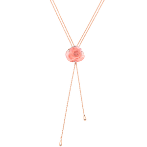 Rose Passion Crystal Necklace in Pink