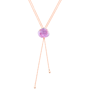 Rose Passion Crystal Sautoir Necklace in Ultraviolet